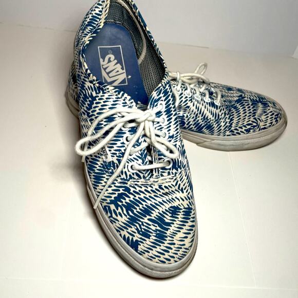 Vans Sneakers Tennis Shoes Blue White Size 9 - Picture 4 of 10